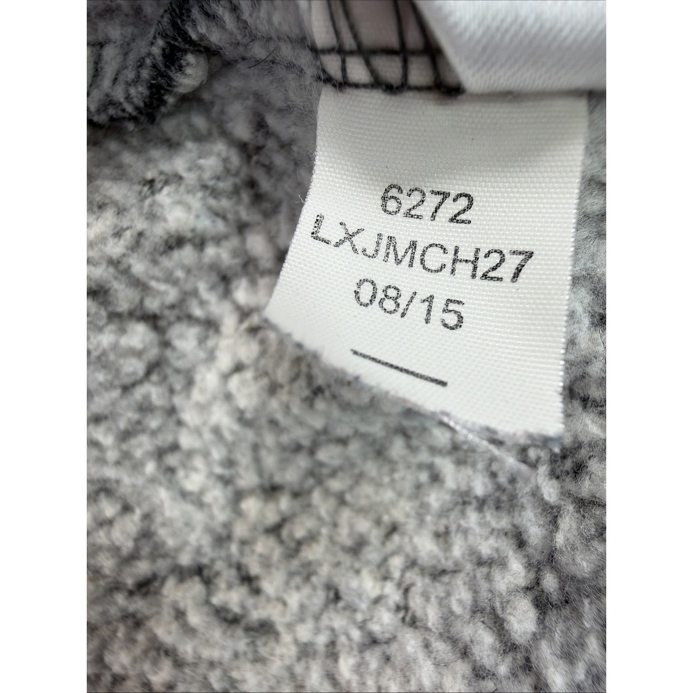 Aeropostale Sherpa Lined Hoodie Men's M Gray Full Zip Distressed - Picture 7 of 12